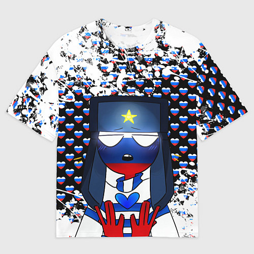 Мужская футболка оверсайз CountryHumans / 3D-принт – фото 1