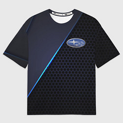 Футболка оверсайз мужская SUBARU, цвет: 3D-принт