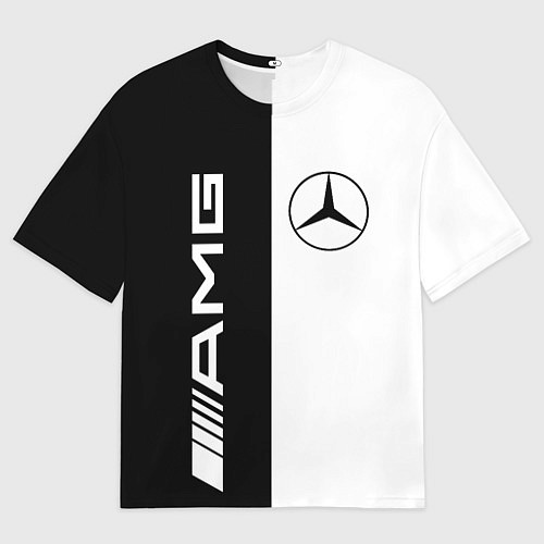 Мужская футболка оверсайз MERCEDES AMG / 3D-принт – фото 1