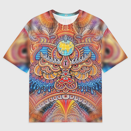 Мужская футболка оверсайз Rising dragon / 3D-принт – фото 1