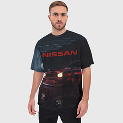 Футболка оверсайз мужская NISSAN, цвет: 3D-принт — фото 2