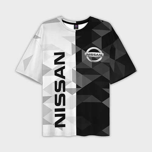 Мужская футболка оверсайз NISSAN / 3D-принт – фото 1