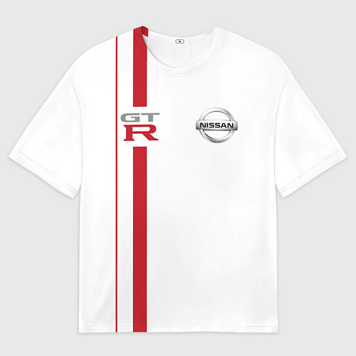 Мужская футболка оверсайз NISSAN GTR / 3D-принт – фото 1