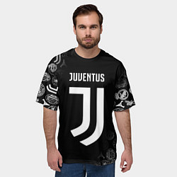 Футболка оверсайз мужская JUVENTUS, цвет: 3D-принт — фото 2