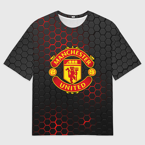 Мужская футболка оверсайз МАНЧЕСТЕР ЮНАЙТЕД / 3D-принт – фото 1