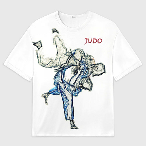 Мужская футболка оверсайз Борьба Дзюдо / 3D-принт – фото 1