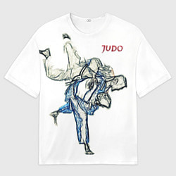 Мужская футболка оверсайз Борьба Дзюдо
