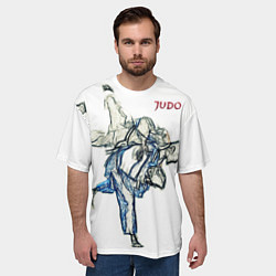 Футболка оверсайз мужская Борьба Дзюдо, цвет: 3D-принт — фото 2