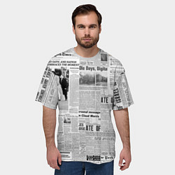 Футболка оверсайз мужская Газета Newspaper, цвет: 3D-принт — фото 2
