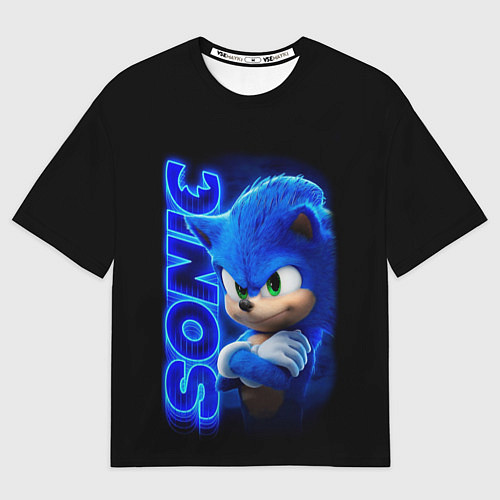 Мужская футболка оверсайз SONIC / 3D-принт – фото 1