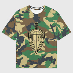Футболка оверсайз мужская Пограничные Войска, цвет: 3D-принт