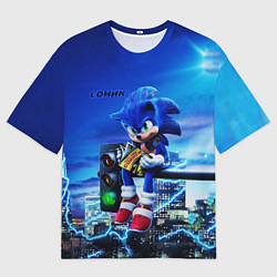 Футболка оверсайз мужская SONIC, цвет: 3D-принт
