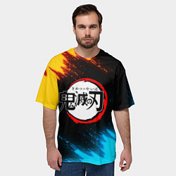 Футболка оверсайз мужская KIMETSU NO YAIBA, цвет: 3D-принт — фото 2