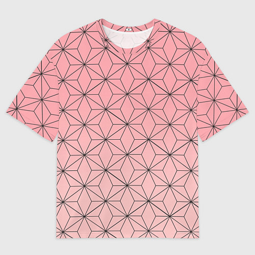 Мужская футболка оверсайз NEZUKO KAMADO / 3D-принт – фото 1