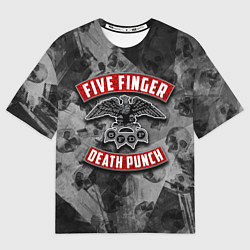 Футболка оверсайз мужская Five Finger Death Punch, цвет: 3D-принт
