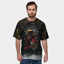 Футболка оверсайз мужская Стальной алхимик, цвет: 3D-принт — фото 2