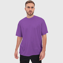 Футболка оверсайз мужская Фиолетовая волна, цвет: 3D-принт — фото 2