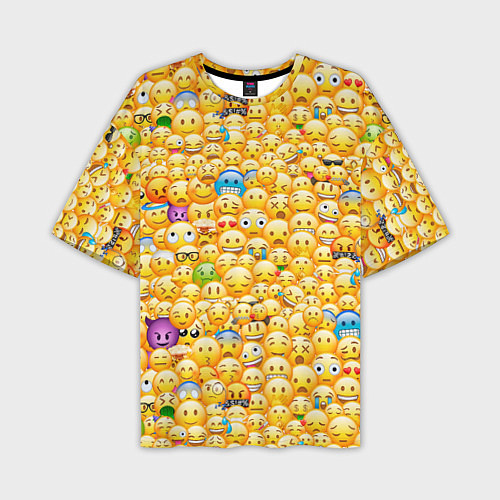 Мужская футболка оверсайз Смайлики Emoji / 3D-принт – фото 1