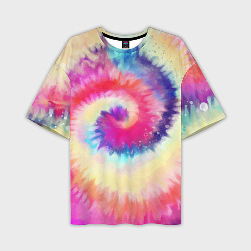 Мужская футболка оверсайз Tie Dye vortex / 3D-принт – фото 1