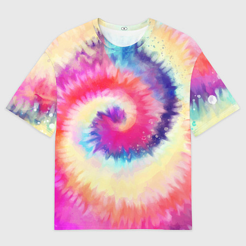 Мужская футболка оверсайз Tie Dye vortex / 3D-принт – фото 1