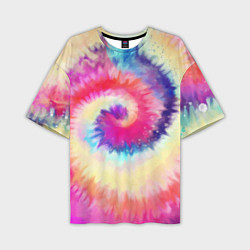 Футболка оверсайз мужская Tie Dye vortex, цвет: 3D-принт