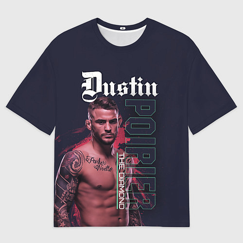 Мужская футболка оверсайз Dustin Poirier / 3D-принт – фото 1
