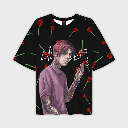Мужская футболка оверсайз LIL PEEP / 3D-принт – фото 1