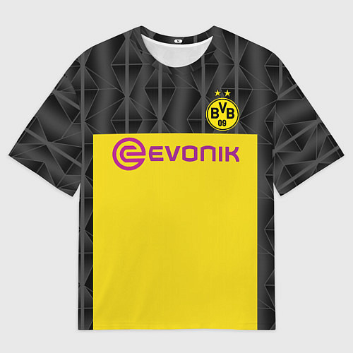 Мужская футболка оверсайз Холанд home 19-20 UEFA / 3D-принт – фото 1