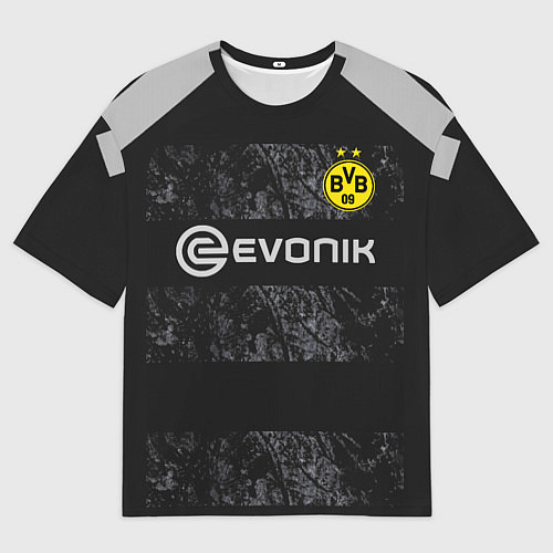 Мужская футболка оверсайз Borussia away 19-20 / 3D-принт – фото 1