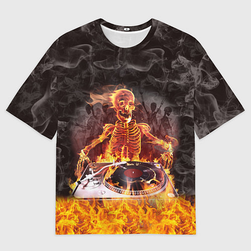 Мужская футболка оверсайз Вечеринка у скелетов / 3D-принт – фото 1