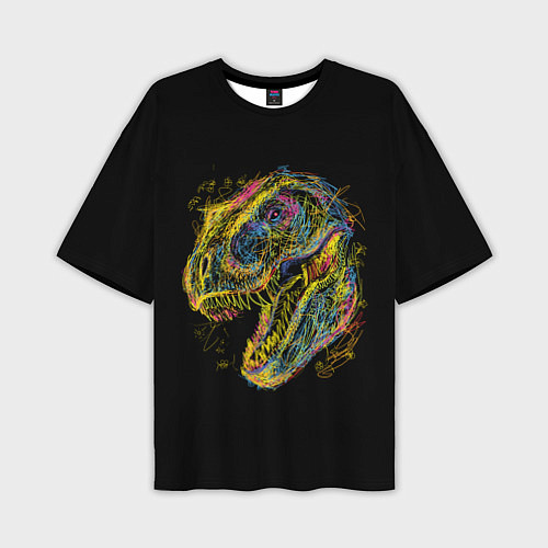 Мужская футболка оверсайз Тираннозавр Рекс / 3D-принт – фото 1