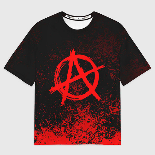 Мужская футболка оверсайз АНАРХИЯ / 3D-принт – фото 1