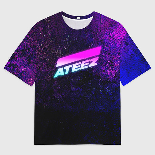 Мужская футболка оверсайз ATEEZ neon / 3D-принт – фото 1