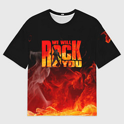 Футболка оверсайз мужская Queen - We Will Rock You, цвет: 3D-принт
