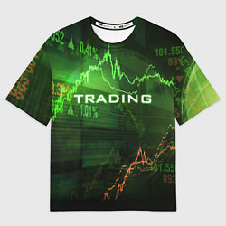Футболка оверсайз мужская Трейдинг 03, цвет: 3D-принт