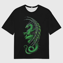 Футболка оверсайз мужская Green Dragon, цвет: 3D-принт