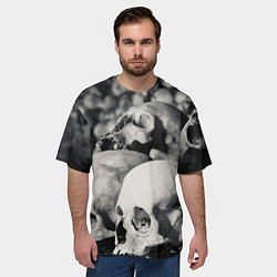 Футболка оверсайз мужская ЧЕРЕПА, цвет: 3D-принт — фото 2