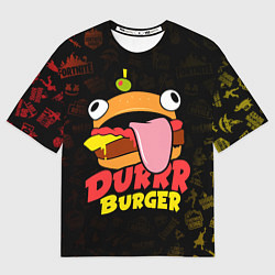Футболка оверсайз мужская Fortnite Durrr Burger, цвет: 3D-принт