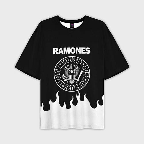 Мужская футболка оверсайз RAMONES / 3D-принт – фото 1