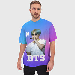 Футболка оверсайз мужская BTS, цвет: 3D-принт — фото 2