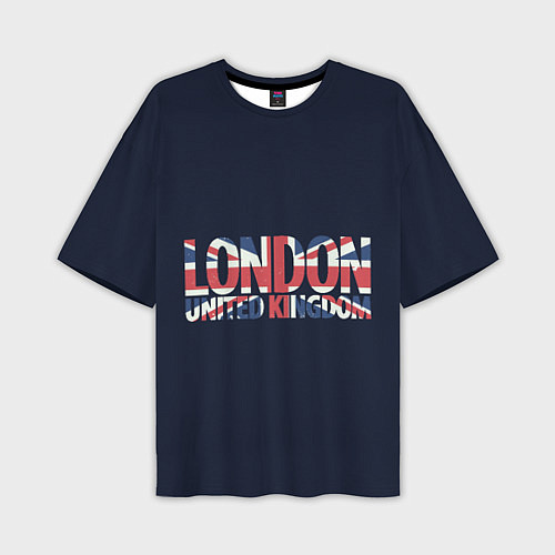 Мужская футболка оверсайз Лондон / 3D-принт – фото 1