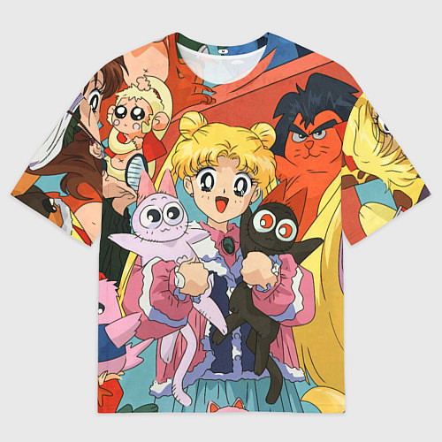 Мужская футболка оверсайз СЕЙЛОР МУН / 3D-принт – фото 1