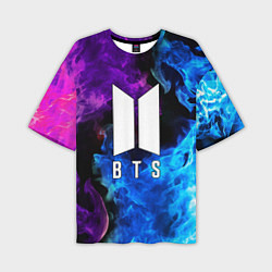 Футболка оверсайз мужская BTS, цвет: 3D-принт