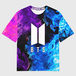 Футболка оверсайз мужская BTS, цвет: 3D-принт