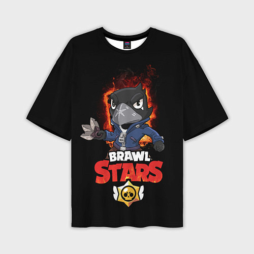 Мужская футболка оверсайз Crow Brawl Stars / 3D-принт – фото 1