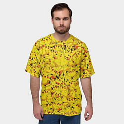 Футболка оверсайз мужская Пикачу, цвет: 3D-принт — фото 2