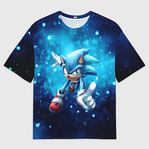 Мужская футболка оверсайз SONIC / 3D-принт – фото 1