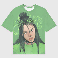 Футболка оверсайз мужская Billie Eilish, цвет: 3D-принт