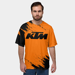 Футболка оверсайз мужская KTM, цвет: 3D-принт — фото 2
