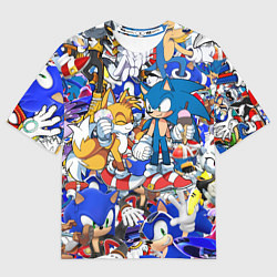 Мужская футболка оверсайз SONIC PATTERN